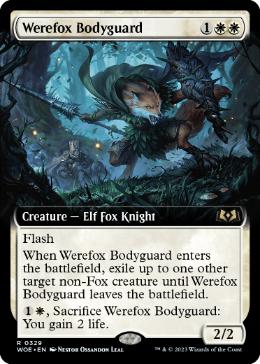 [329]【EN】【FOIL】■拡張アート■人狐のボディガード/Werefox Bodyguard【WOE】[R][白]