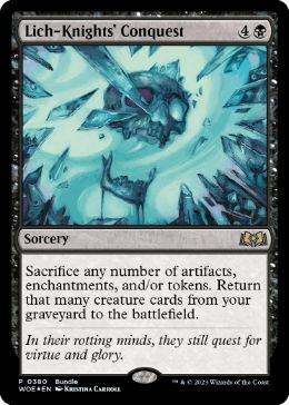 [380]【EN】【FOIL】■PROMO■リッチの騎士の征服/Lich-Knights' Conquest【WOE】[R][黒]