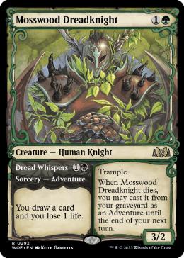 [292]【EN】【FOIL】■ショーケース■苔森の戦慄騎士/Mosswood Dreadknight【WOE】[R][緑]