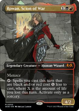 [300]【EN】【FOIL】■ボーダーレス■戦争の世継ぎ、ローアン/Rowan, Scion of War【WOE】[M][多色]