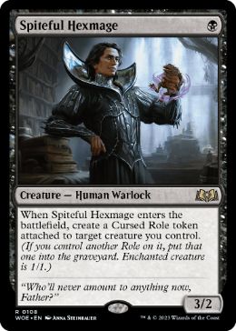 [108]【EN】悪意ある呪詛術士/Spiteful Hexmage【WOE】[R][黒]