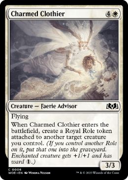 [006]【EN】【FOIL】魅せられた衣服商/Charmed Clothier【WOE】[C][白]