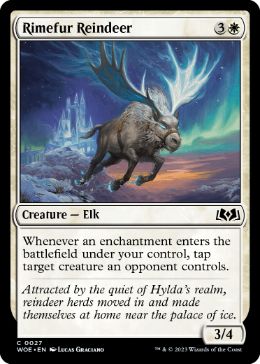 [027]【EN】【FOIL】霜毛皮のトナカイ/Rimefur Reindeer【WOE】[C][白]