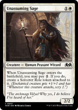 [037]【EN】【FOIL】謙虚な賢者/Unassuming Sage【WOE】[C][白]