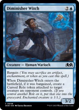 [046]【EN】【FOIL】縮小術の魔女/Diminisher Witch【WOE】[C][青]