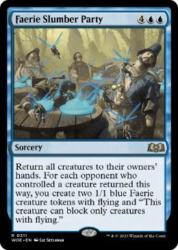 [311]【EN】【FOIL】フェアリーのまどろみパーティ/Faerie Slumber Party【WOE】[R][青]