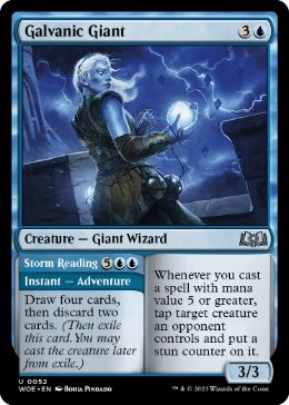 [052]【EN】【FOIL】通電の巨人/Galvanic Giant【WOE】[U][青]