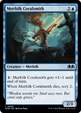 [060]【EN】【FOIL】マーフォークの珊瑚鍛冶/Merfolk Coralsmith【WOE】[C][青]
