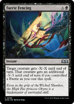 [090]【EN】【FOIL】フェアリーの剣技/Faerie Fencing【WOE】[U][黒]