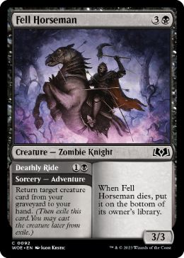 [092]【EN】【FOIL】不吉な騎手/Fell Horseman【WOE】[C][黒]