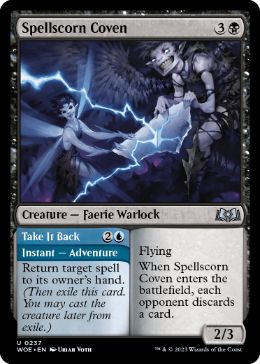 [237]【EN】【FOIL】呪文嘲りの集会/Spellscorn Coven【WOE】[U][黒]