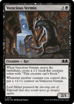 [116]【EN】【FOIL】大食の害獣/Voracious Vermin【WOE】[C][黒]