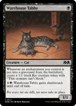 [117]【EN】【FOIL】倉庫の虎猫/Warehouse Tabby【WOE】[C][黒]