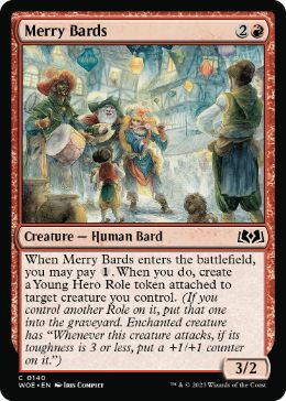 [140]【EN】【FOIL】愉快な吟遊詩人/Merry Bards【WOE】[C][赤]
