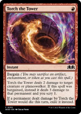 [153]【EN】【FOIL】塔の点火/Torch the Tower【WOE】[C][赤]