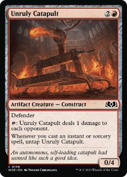 [156]【EN】【FOIL】物騒なカタパルト/Unruly Catapult【WOE】[C][赤]