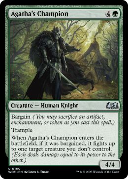 [160]【EN】【FOIL】アガサの勇者/Agatha's Champion【WOE】[U][緑]