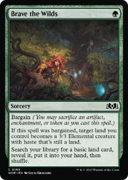 [165]【EN】【FOIL】僻境との対峙/Brave the Wilds【WOE】[C][緑]