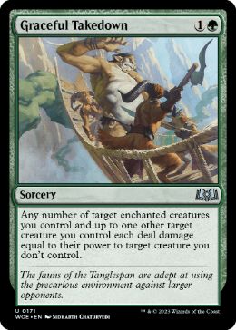 [171]【EN】【FOIL】優雅なる叩き伏せ/Graceful Takedown【WOE】[U][緑]