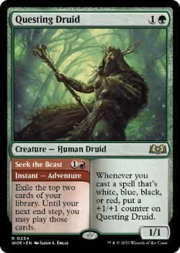 [234]【EN】【FOIL】探索するドルイド/Questing Druid【WOE】[R][緑]
