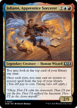 [207]【EN】【FOIL】見習い魔術師、ジョハン/Johann, Apprentice Sorcerer【WOE】[U][多色]
