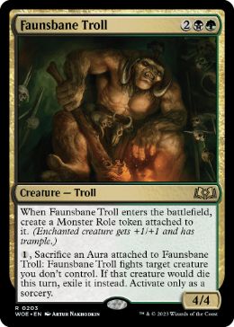 [203]【EN】【FOIL】フォーン忌みのトロール/Faunsbane Troll【WOE】[R][多色]
