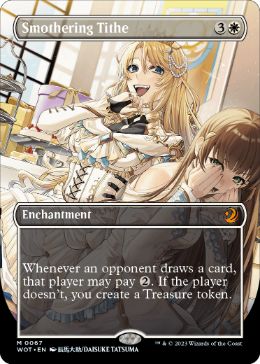 [067]【EN】【FOIL】■ボーダーレス■息詰まる徴税/Smothering Tithe【WOT】[M][白]