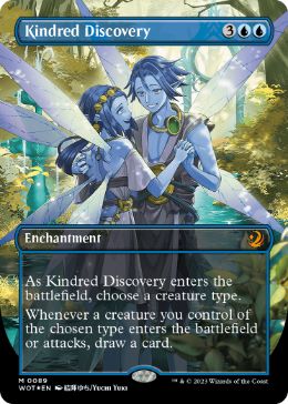 [089]【EN】【コンフェッティFOIL】■ボーダーレス■同族の発見/Kindred Discovery【WOT】[M][青]