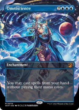 [070]【EN】【FOIL】■ボーダーレス■全知/Omniscience【WOT】[M][青]