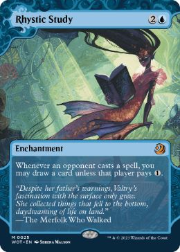 [025]【EN】【FOIL】リスティックの研究/Rhystic Study【WOT】[M][青]