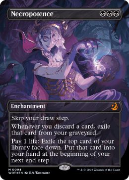 [094]【EN】【コンフェッティFOIL】■ボーダーレス■ネクロポーテンス/Necropotence【WOT】[M][黒]