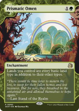 [060]【EN】【FOIL】虹色の前兆/Prismatic Omen【WOT】[R][緑]