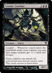 [054]【EN】【FOIL】腐食の這うもの/Caustic Crawler【WWK】[U][黒]
