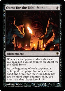 [064]【EN】【FOIL】虚石の探索/Quest for the Nihil Stone【WWK】[R][黒]