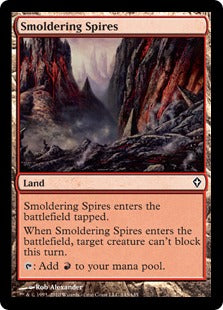 [143]【EN】【FOIL】くすぶる尖塔/Smoldering Spires【WWK】[C][土地]