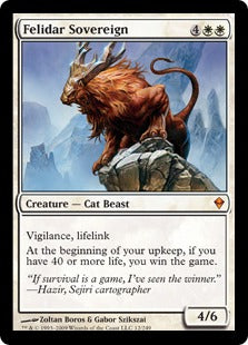 [012]【EN】【FOIL】フェリダーの君主/Felidar Sovereign【ZEN】[M][白]