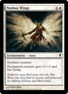 [028]【EN】【FOIL】雨雲の翼/Nimbus Wings【ZEN】[C][白]