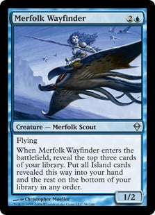 [056]【EN】【FOIL】マーフォークの道探し/Merfolk Wayfinder【ZEN】[U][青]