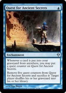 [059]【EN】【FOIL】古き秘密の探索/Quest for Ancient Secrets【ZEN】[U][青]
