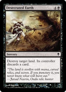 [086]【EN】【FOIL】冒涜された地/Desecrated Earth【ZEN】[C][黒]