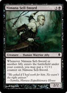 [106]【EN】【FOIL】ニマーナの売剣/Nimana Sell-Sword【ZEN】[C][黒]