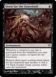 [108]【EN】【FOIL】墓所王の探索/Quest for the Gravelord【ZEN】[U][黒]