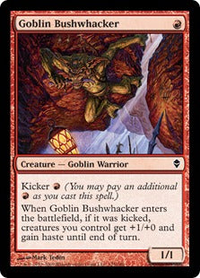 [125]【EN】【FOIL】ゴブリンの奇襲隊/Goblin Bushwhacker【ZEN】[C][赤]
