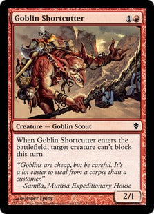 [128]【EN】【FOIL】ゴブリンの近道抜け/Goblin Shortcutter【ZEN】[C][赤]