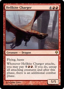 [131]【EN】ヘルカイトの突撃者/Hellkite Charger【ZEN】[R][赤]