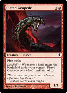 [141]【EN】【FOIL】板金鎧の土百足/Plated Geopede【ZEN】[C][赤]