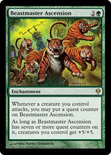 [159]【EN】【FOIL】獣使いの昇天/Beastmaster Ascension【ZEN】[R][緑]