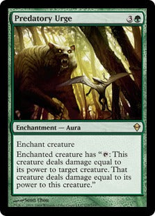 [175]【EN】【FOIL】捕食者の衝動/Predatory Urge【ZEN】[R][緑]