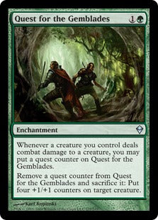 [177]【EN】【FOIL】輝刃の探索/Quest for the Gemblades【ZEN】[U][緑]