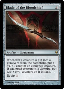 [196]【EN】【FOIL】血の長の刃/Blade of the Bloodchief【ZEN】[R][茶]